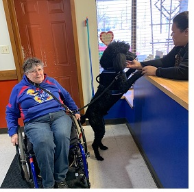 nena murphy hurd and her dog visit the vet
