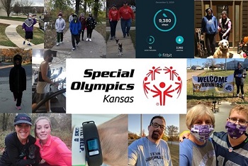 special olympics kansas, an array of athletes taking selfies